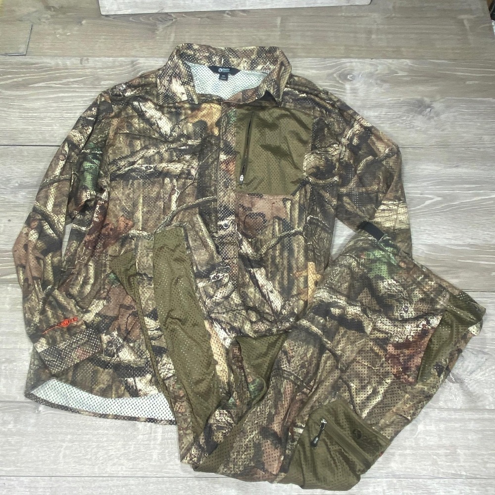 Cabela's Guide Series Camo Mesh Hunting Set‎ Mens 2XL Jacket Pants SCENTCORE